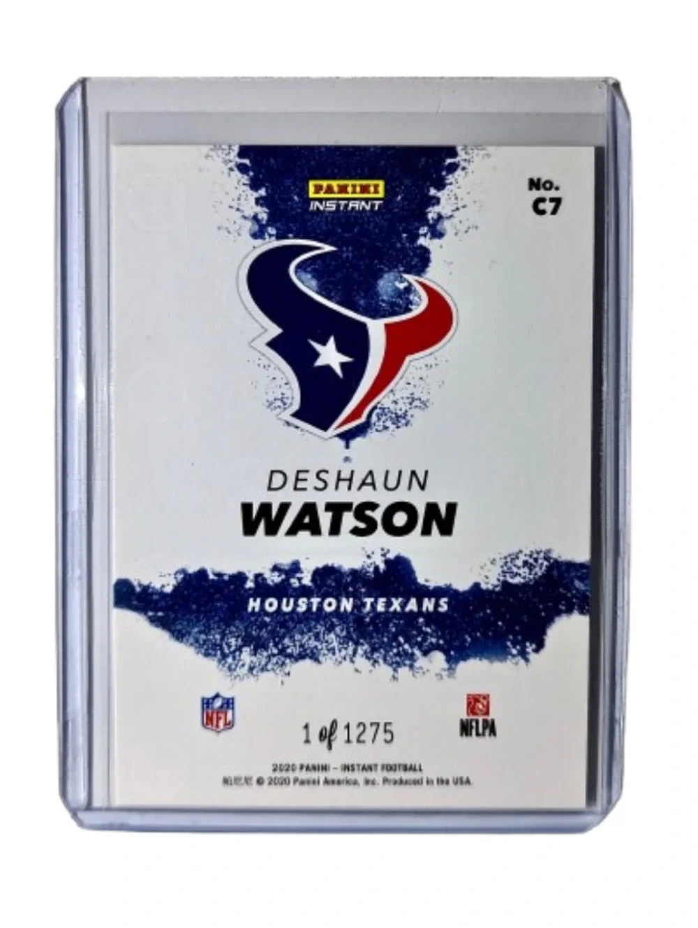 Deshaun Watson 2020 Panini NFL Instant My City #7 Football Card 1 of 1275